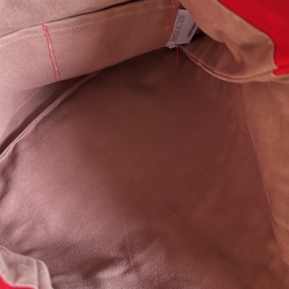 Bedouin  by Heekin Brockway red multicolored canvas purse. - Picture 5 of 7